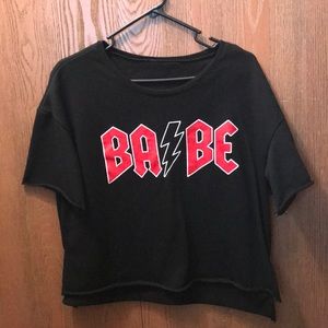 BA/BE oversized distressed black top
